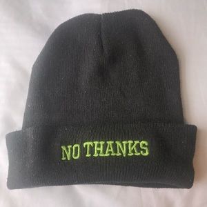 2/$8 “No Thanks” Black Beanie